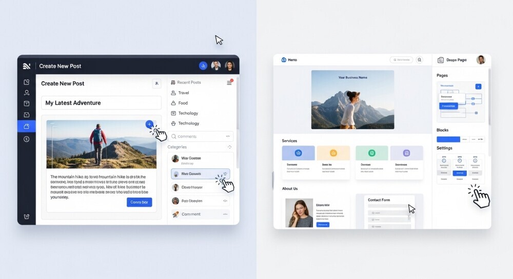 blogging platforms and website builders