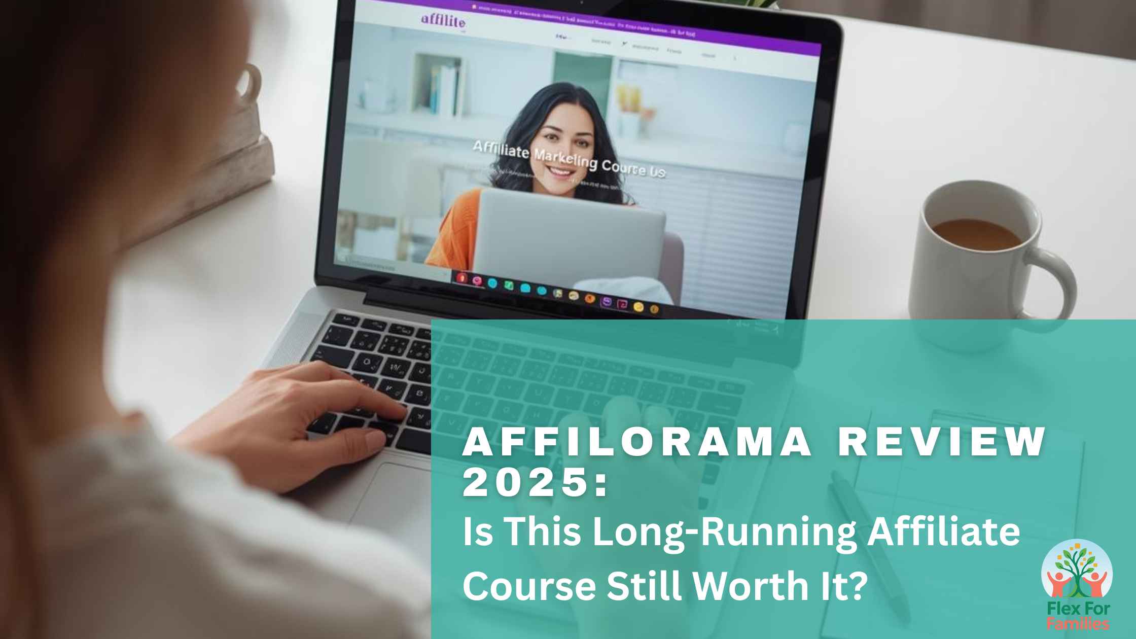 parent blogger looking at affilorama course on laptop
