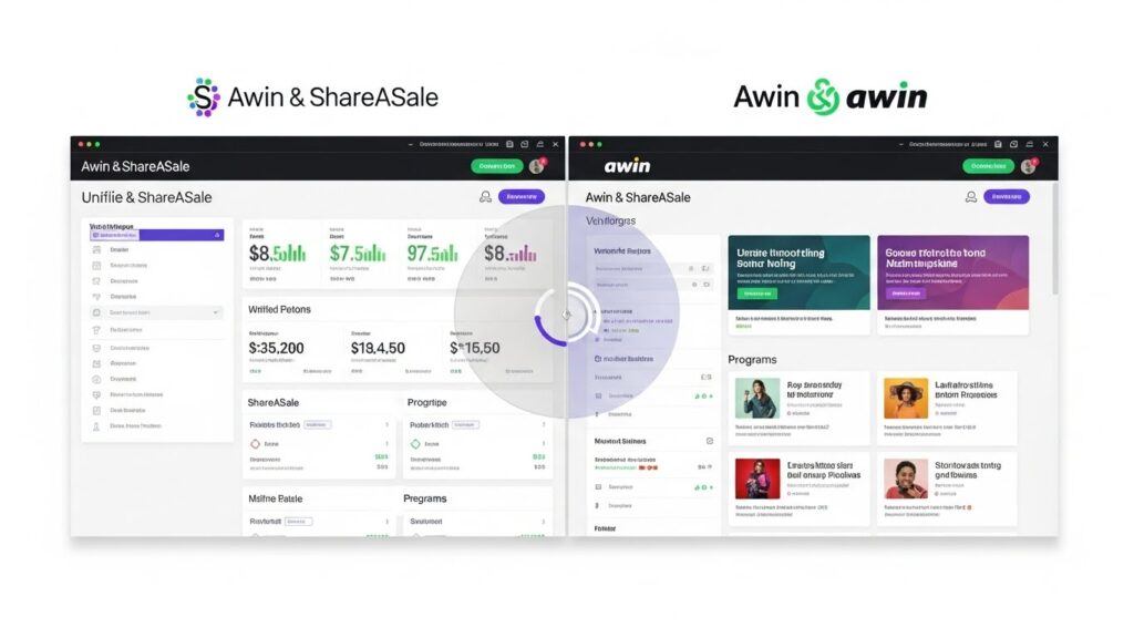awin and shareasale websites combined