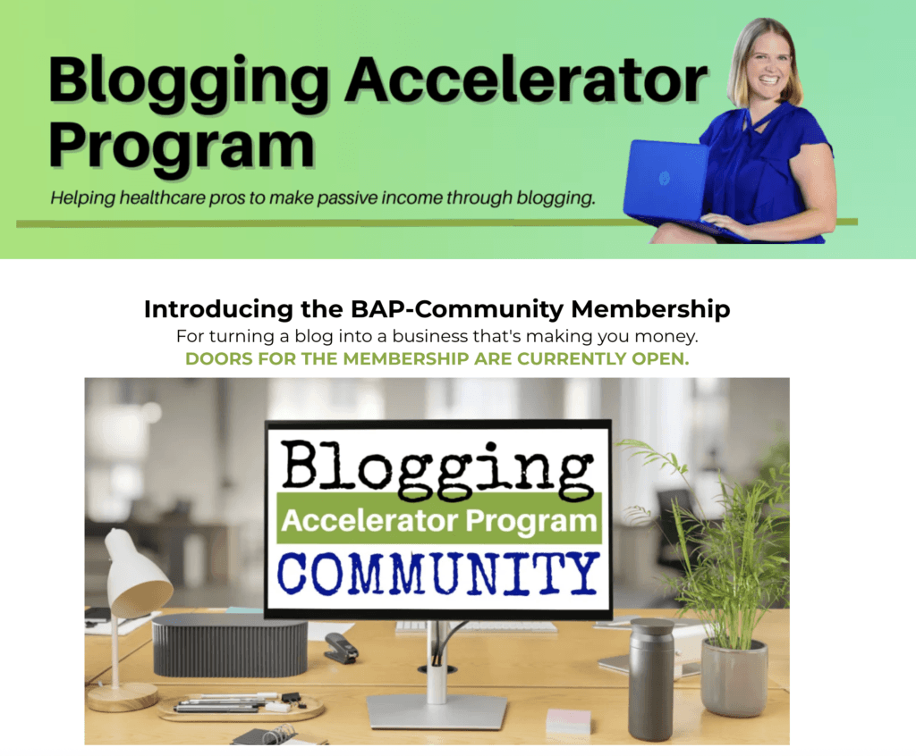 blogging accelerator program website image