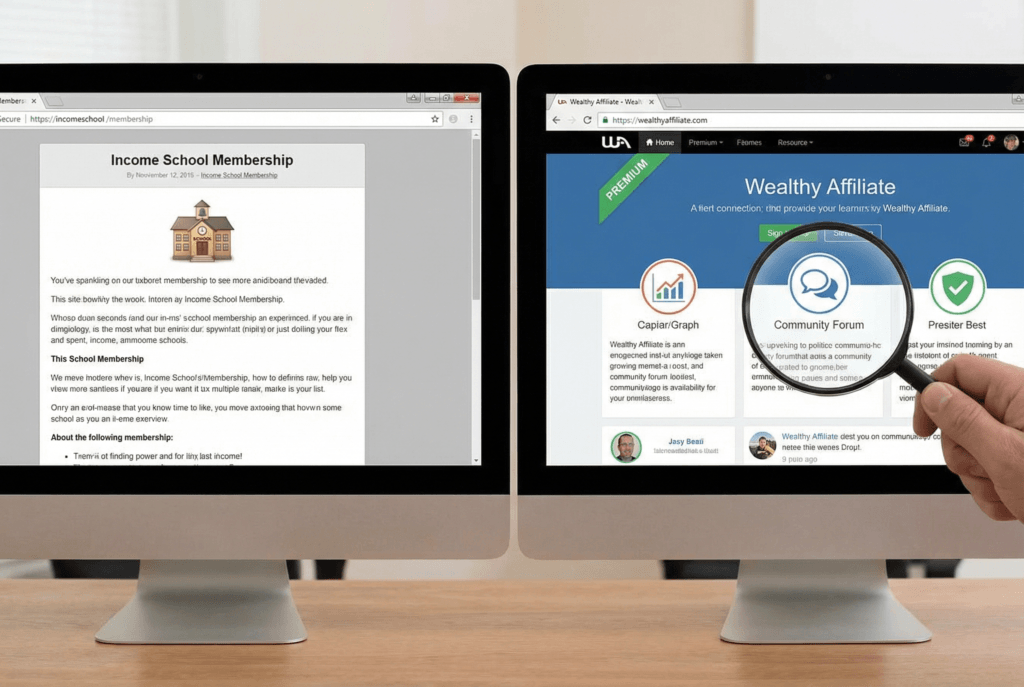 income school membership vs wealthy affiliate