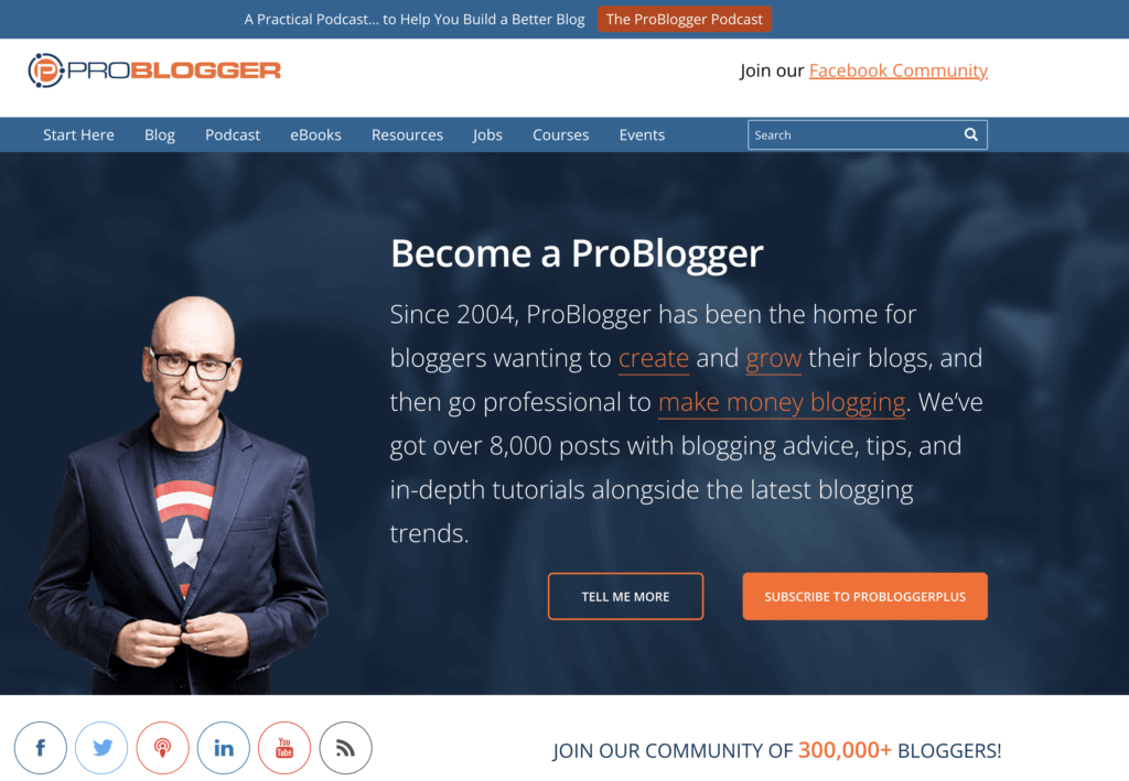 problogger website image
