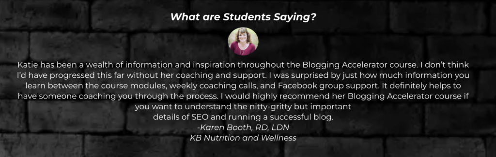 what students are saying about blogging accelerator program