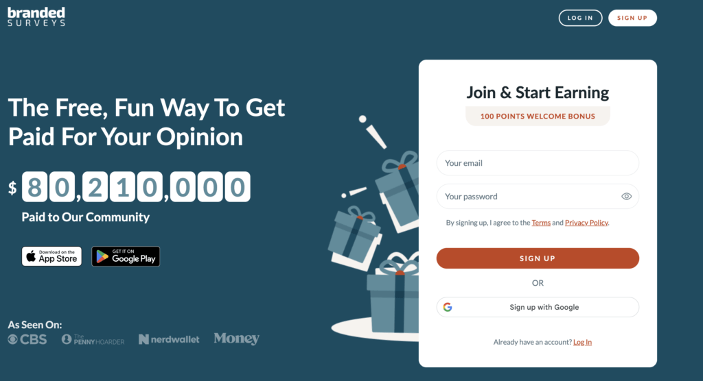 branded surveys website image