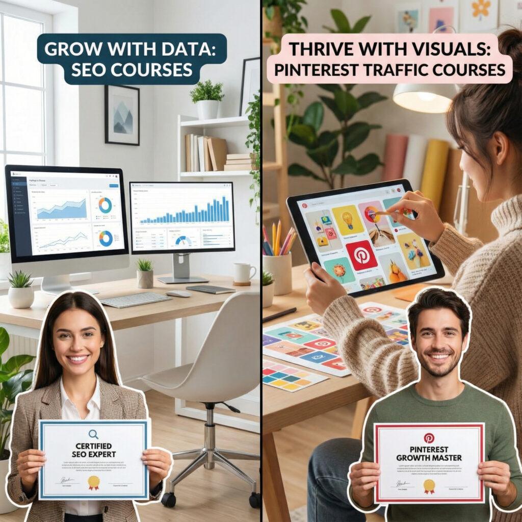 seo course vs pinterest course