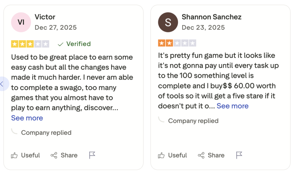 swagbucks negative comments