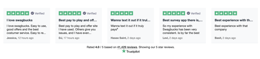 swagbucks testimonials