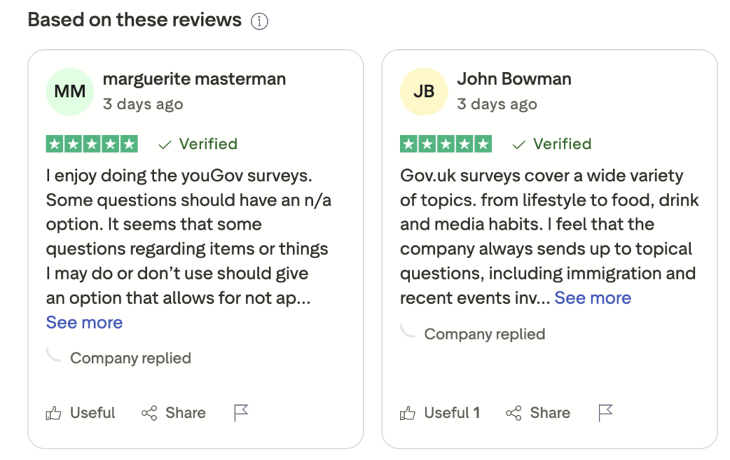 yougov trustpilot reviews