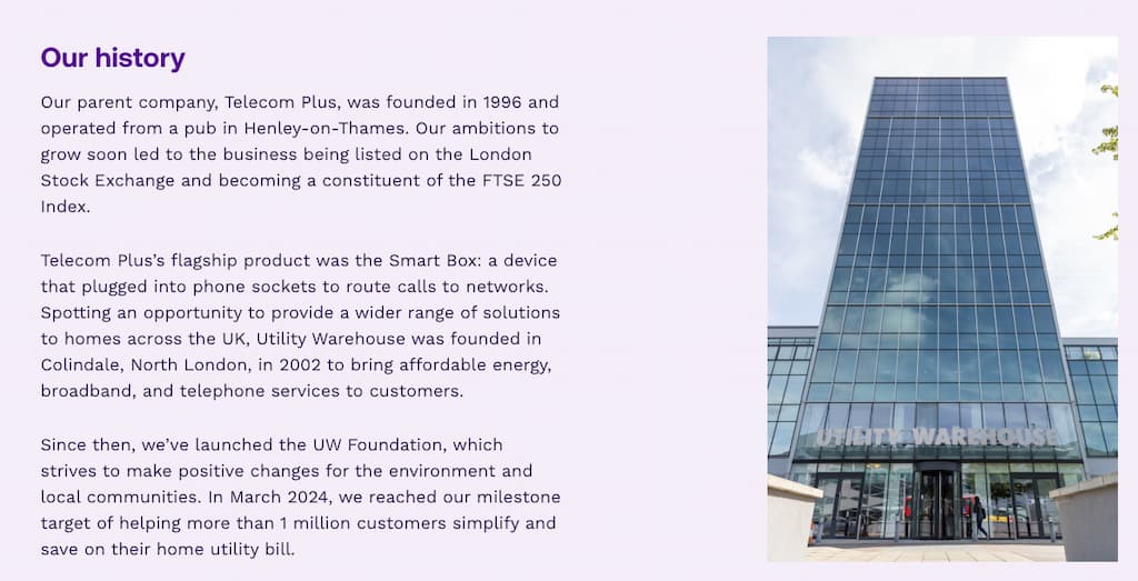 about utility warehouse