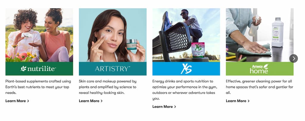 amway mlm product brands