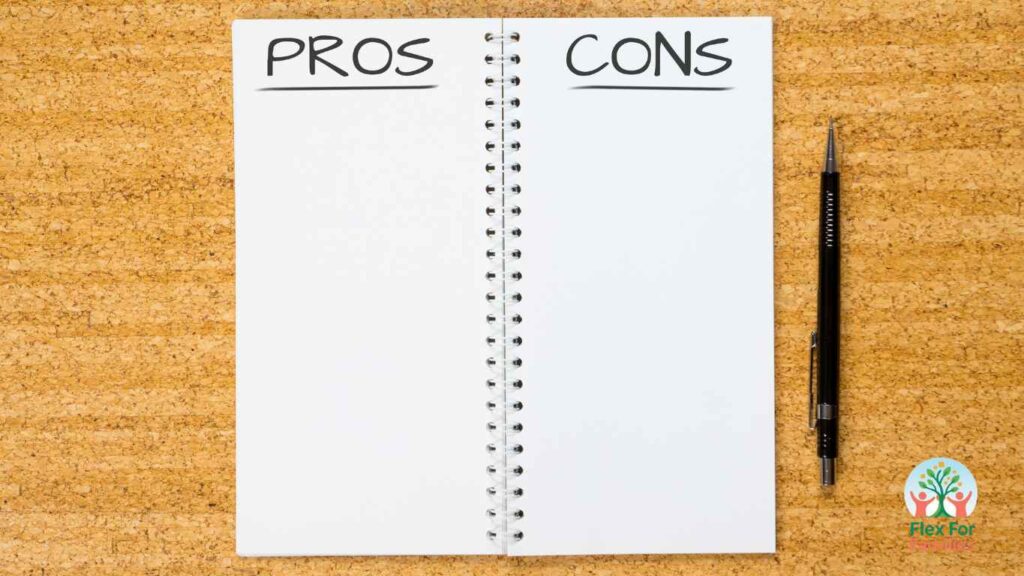 Notebook showing pros and cons of freelance writing
