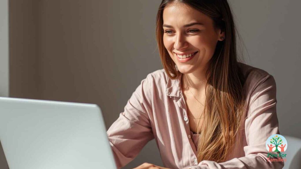 Parent feeling confident working from home on an online job or business