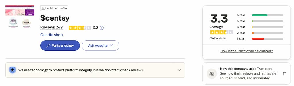 scentsy review trustpilot