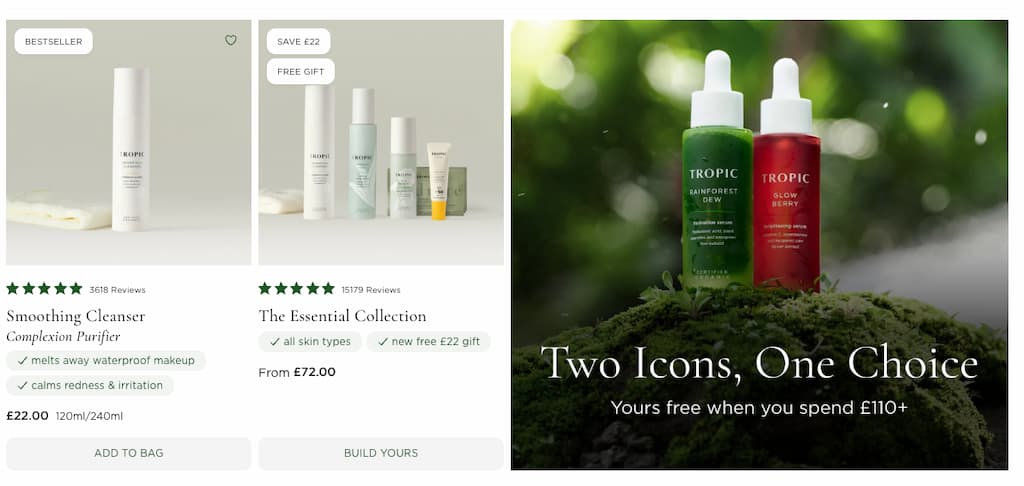 tropic skincare products