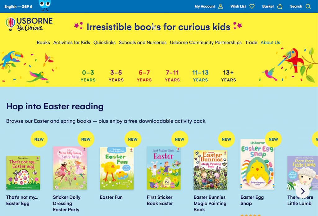 usborne books at home website