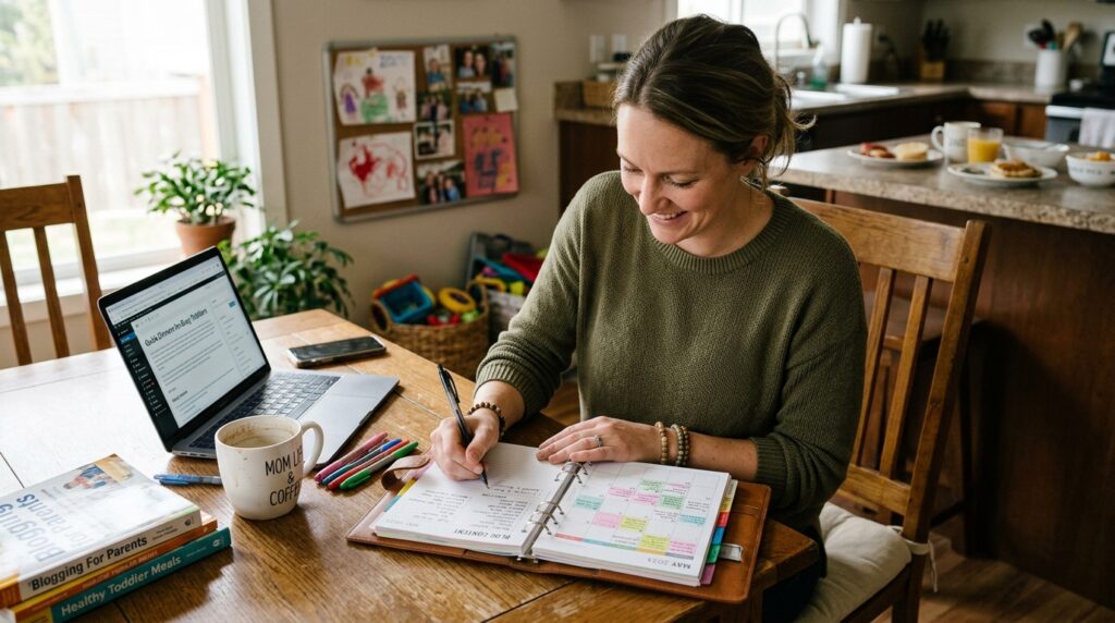Creating a simple blog content plan as a busy parent
