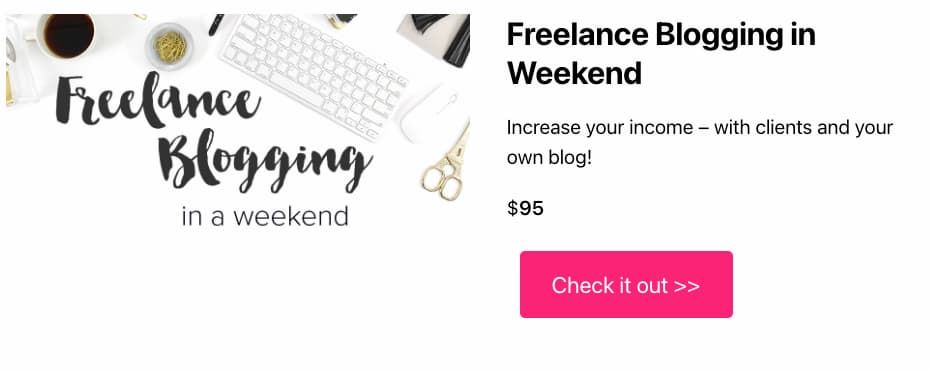 freelance blogging in a weekend course