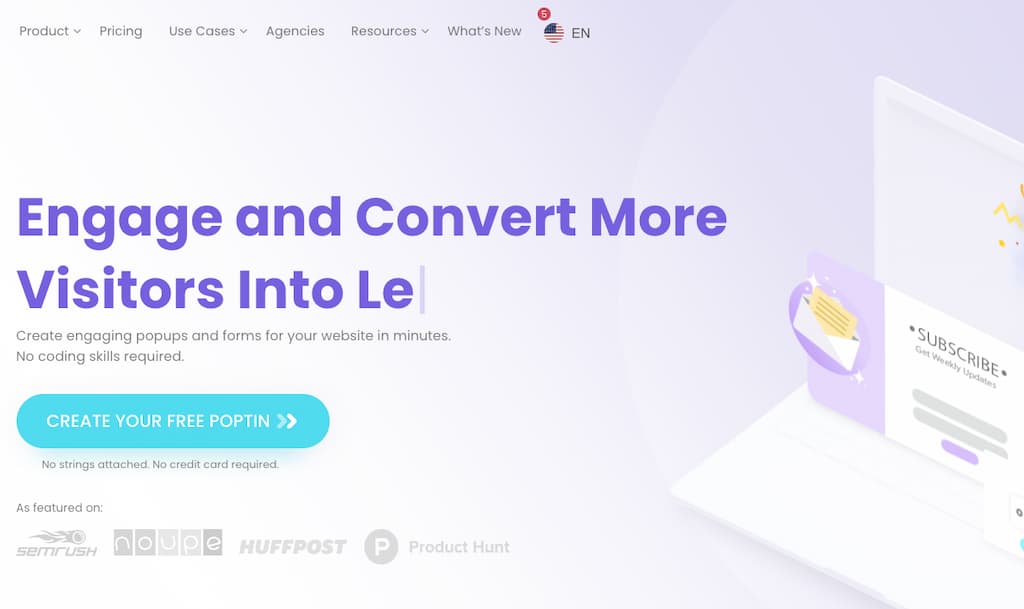 poptin website image