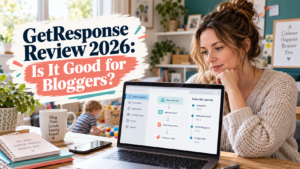 Parent blogger deciding whether GetResponse is a good email marketing platform