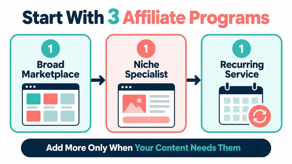 Beginner combination of three affiliate programme types