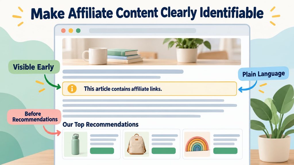 Clear UK affiliate disclosure placement